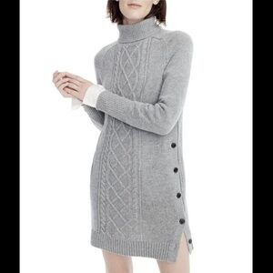 J. Crew Grey Knit Sweater Dress with Buttons Size S